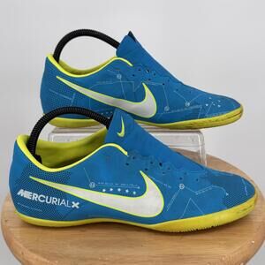 Nike MercurialX Neymar Shoes Mens Size 7.5 Blue Indoor Soccer Futsal 921516-400